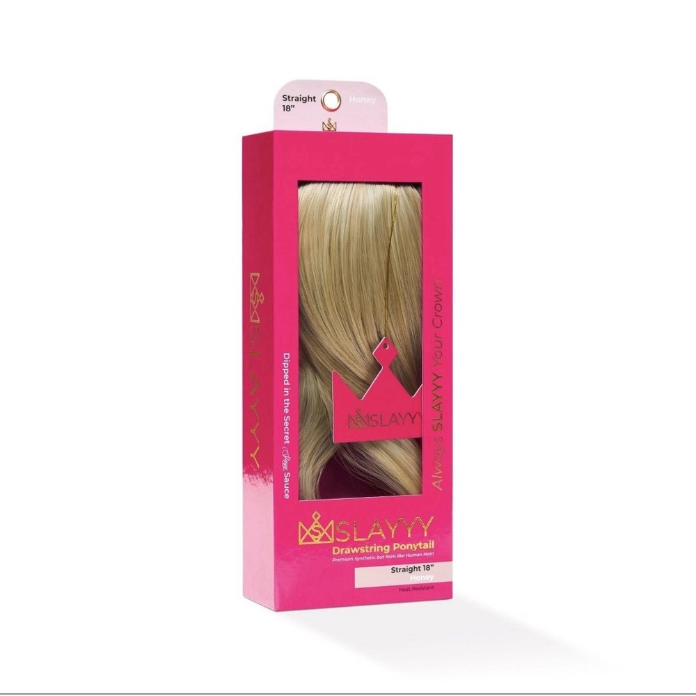 SLAYYY Drawstring Ponytail 18" Straight Honey Blonde Gorgeous *New in box Event